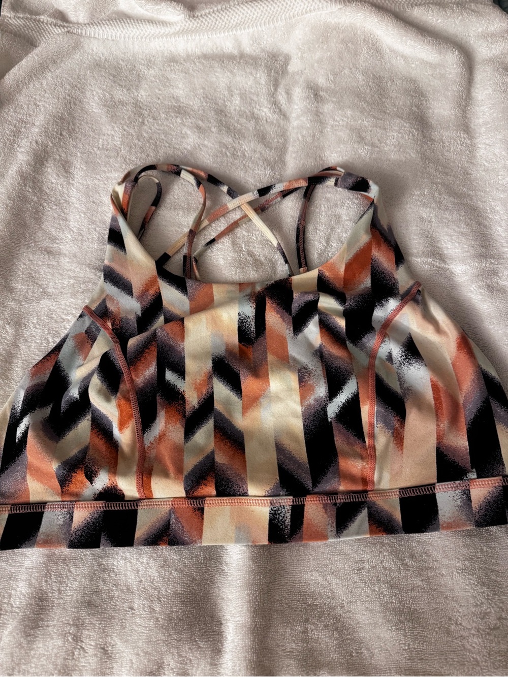 Abstract Geo Print Strappy Tank Top - Multi-Color